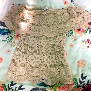 Light Champagne Iris Shirt, Size S